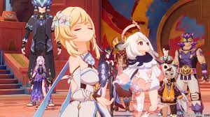 Why is the guy in the back so big!? : rGenshin_Memepact