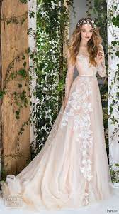 Papilio 2018 Bridal Long Sleeves Sheer Bateau Sweertheart Neckline Full Embellishment Wedding Dress Long Sleeve Off Shoulder Wedding Dress Tulle Wedding Dress
