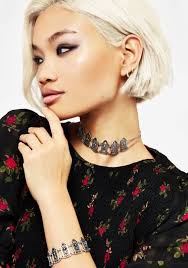 Disturbia Edwina Cross Choker Necklace