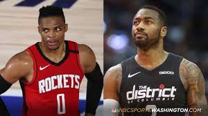 .wall, washington wizards' russell westbrook resume trash talk, get t'd up in first meeting since trade. Rockets Trade Russell Westbrook To Wizards For John Wall