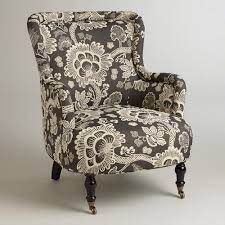 Black And White Floral Reading Chair Reading Chair Living Room Chairs Furniture