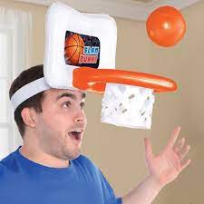 Inflatable Basketball Game Hat 13in X 10in Party City Basketball Theme Party Basketball Birthday Parties Sports Birthday Party