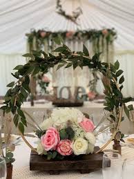 Hoop Centre Piece Ideal For Diy Brides Florists And Venue Etsy Centre Pieces Diy Brides Wedding Hoop