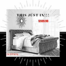 Maybe you would like to learn more about one of these? Royal Furniture Rugs Just In New Ashley Cassimore Upholstered Bed This Grey Velvet Diamond Tufted Bed Would Look Amazing In Your Room We Have The Queen And King Size Ready