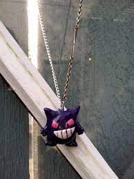 Pokemon Necklace Gengar Polymer Clay Charm Polymer Clay Charms Clay Charms Polymer Clay Necklace