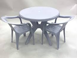 Here, your favorite looks cost less than you thought possible. White Plastic Garden Furniture Round Table 2 X Statted Chairs
