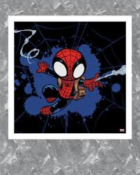 Spider Man Chibi Spider Man Web Swinging Poster Zazzle Com Spiderman Spiderman Drawing Spiderman Cute