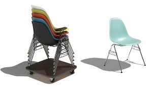 Eames Molded Plastic Side Chair With Stacking Base Eames Molded Plastic Side Chair Side Chairs Chair