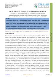 Plant cell reports naas rating. A Review Botanical Pesticide An Ecofriendly Approach By Transtellar Publications Issuu