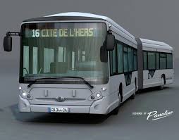 Heuillez Gx427 Articulated City Bus 3d Model 3d Model Bus Model