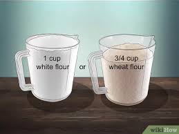 But by using 500 grams of flour instead of 4 cups, you can't go wrong. 3 Ways To Substitute Whole Wheat Flour For White Flour Wikihow