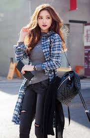 Chuu Long Gartered Waist Plaid Shirt Korean Street Fashion Korean Fashion Ulzzang Korean Fashion Summer