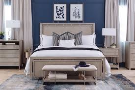 65 Contemporary Panel Bed In Grey Oak Mathis Brothers Furniture Contemporary Bedroom Sets Contemporary Bedroom Oak Bedroom Furniture