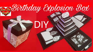 Instructions for making a 3d explosion box card: Birthday Explosion Box Diy How To Make Explosion Box Youtube
