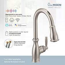 Moen brantford™ single handle pull down kitchen faucet with power boost and reflex technology in oil rubbed bronze. Buy Moen 7185evorb Brantford U By Moen Smart Pulldown Kitchen Faucet With Voice Control And Motionsense Oil Rubbed Bronze Online In Turkey B083xb7dhd