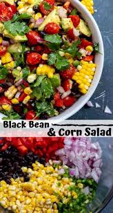 This Black Bean And Corn Salad Recipe Is The Ultimate Healthy Summertime Side Dish Fresh Roast Corn Salad Recipes Healthy Salad Recipes Southwest Salad Recipe
