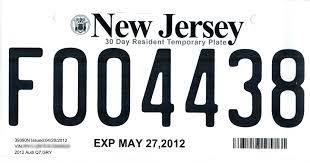 While using these tags, keep proof of ownership in your vehicle, such as: File New Jersey 2012 Temporary License Plate F Jpg Wikipedia