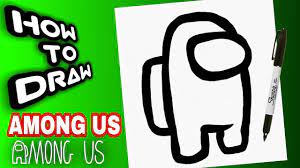 Easy, few steps, video lessons on how to draw cartoons, a rose, a dog, a dragon and much more. How To Draw Among Us Step By Step Easy Como Dibujar Among Us Among Us Drawings Youtube