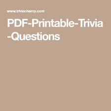 A lot of individuals admittedly had a hard t. Pdf Printable Trivia Questions Trivia Questions Trivia Questions And Answers Trivia
