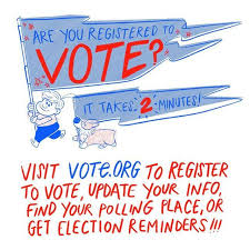 Me And Rassles Here To Remind You To Get Registered To Vote Vote Vote Polling Place Reminder