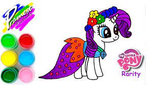 My little pony art set 42 pcs adinata/ alat mewarnai / crayon (purple). Rarity Cara Menggambar Dan Mewarnai My Little Pony Youtube