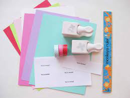 Colorful brushstroke boy baby shower invitation. Beautiful Handmade Kids Party Invitations