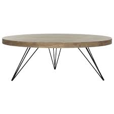 The top features bent wood which gives it great retro, mid century modern coffee table by lane. Safavieh Mansel Light Oak Black Retro Mid Century Round Coffee Table The Home Depot Canada