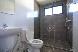 This leaves the modern bathroom vanities as the most likely option. Modern Design Of Small Bathroom With White Lavatory Water Closet Stock Photo Picture And Royalty Free Image Image 143671800