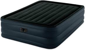 Intex Raised Downy Airbed With Built In Electric Pump Queen Bed Height 22 In 2020 Air Mattresses Mattress Air Bed