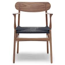 These farmhouse dining chairs are a great way to add some rustic style to your home. Ch26 Dining Chair Black Paper Cord Walnut Rouse Home