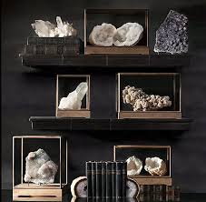 I've mooned over rocks before, even listing some thrifty places to score a gem or too and showing off a few on display, but it never dawned on me to display this childhood rock collection. 430 Displays Ideas Display Displaying Collections Rock Collection Display