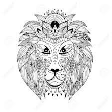 Baby lion coloring pages are a fun way for kids of all ages to develop creativity, focus, motor skills and color recognition. Hand Drawn Lion Head For Adult And Children Coloring Book Page Vector Illustration Royalty Free Cliparts Vectors And Stock Illustration Image 100218128