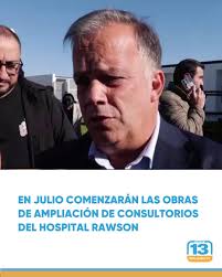 El ministro de Infraestructura, Fernando Perea, confirmó que en julio  iniciarán las obras de ampliación de los consultorios externos del Hospital  Rawson, una obra largamente esperada por el sistema de salud provincial.
