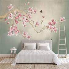 Online Shop Custom Mural Wallpaper 3d Hand Painted Flowers Birds Wall Painting Living Room B Pinterest Room Decor Bedroom Wall Colors Wall Painting Living Room