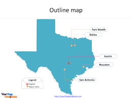 Geographically located in the south central region of the country, texas shares borders bearing in mind the u.s. Texas Map Powerpoint Templates Free Powerpoint Template