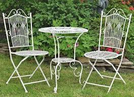 White Iron Bistro Set Museum Outlets Bistro Set 3 Piece Bistro Set Glass Green House