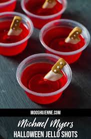 Michael Myers Jello Shots Recipe Halloween Jello Shots Halloween Jello Jello Shots