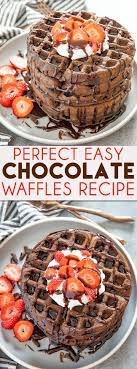 Perfect Chocolate Waffles The Salty Marshmallow Recipe Waffle Maker Recipes Chocolate Waffles Waffle Recipes