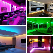 15m Dimmable Color Changing Light Strips 24v Rgb Led Tape Lights Kit Olafus