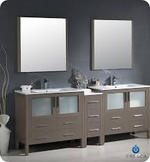 Talbot 84 double bathroom vanity set by eviva. Eviva Evvn1900 8 84wh Lugano 84 Inch Modern Bathroom Vanity With White Integrated Acrylic Double Sink Eviva