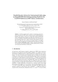 To simplify linking with mpi library files, intel mpi library provides a set of compiler wrapper scripts with the. Pdf Parallel Iterative Solvers For Unstructured Grids Using An Openmp Mpi Hybrid Programming Model For The Geofem Platform On Smp Cluster Architectures