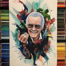 Stan Lee Drawing By Sam Ding Marvel Drawings Marvel Art Avengers Art