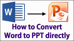 How To Convert Microsoft Word To Power Point Presentation Youtube