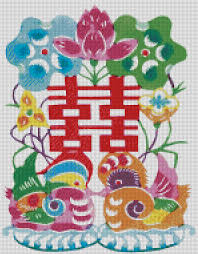 This pattern is only for monogram b. Free Cross Stitch Patterns Chinese Traditional Wedding Double Happyness