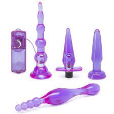 Amazon.com: Lovehoney Get Started 4 Piece Anal Toys Kit - with 2 Butt Plugs  & Vibrating Anal Beads - Beginner-Friendly Adult Sex Toys - Purple : Health  & Household