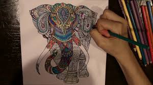 Fun Adult Colouring Colouring For Adults Elephant Youtube