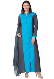 Customer pics product videos get free dresses open clothing store. Princess Cut Rayon Abaya Style Suit In Light Blue And Grey Kjn3284