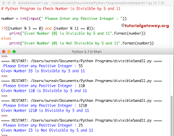 But however str.isnumeric() function will return false for. Python Program To Check Number Is Divisible By 5 And 11