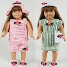 Seasoned just right free crochet doll clothes patterns. 18 Doll Summer Outings Outfits Crochet Pattern Maggie S Crochet