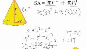 Otherwise, use 3.14 to get the decimal approximation. Surface Area Of A Cone Slant Height Not Given Youtube